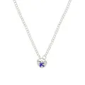 Bluebird Happiness Charm Padlock Necklace in Sterling Silver