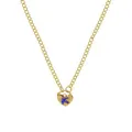Bluebird Happiness Charm Padlock Necklace in Gold