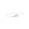 Small Curb Heart Padlock Baby Bracelet in Sterling Silver
