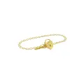 Small Curb Heart Padlock Baby Bracelet in Gold