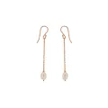 Coco Pearl Dangle Earrings in 9ct Rose Gold