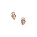 Nalu Teenie Tiny Conch Shell Charms for Sleeper Earrings in 9ct Rose Gold