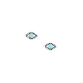 Teenie Tiny Turquoise Evil Eye Stud Earrings in Sterling Silver