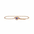 Bluebird Figaro Padlock Charm Bracelet in 9ct Rose Gold