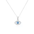 Lucky Protection Evil Eye Charm Necklace in Cz