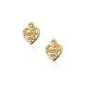 Flower Heart Charms for Sleeper Earrings in 9ct Gold