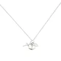 Small Faith Hope Charity Charm Necklace in 9ct White Gold