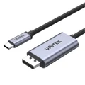 Unitek V1409A 2m 4K USB-C to DisplayPort 1.2 Cable in Aluminium Housing. HDCP2.2 for 4K Netfli, Amazon Prime Video & More. Plug & Play. Space Grey and Black Colour