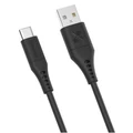 Promate POWERLINK-AC200B 2m USB-A to USB-C Data & Charge Cable. Data Transfer Rate 480Mbps. TotalCurrent3A.Durable Soft Silicon Cable. Tangle Resistant 25000+ Bend Tested. Black