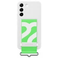Samsung Galaxy S22 5G Silicone Cover with Strap - White