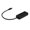 StarTech HB30C4AIB 4 Port USB C Hub - USB-C to 4x USB 3.0 Type-A Ports with Individual On/Off Port Switches - SuperSpeed 5Gbps USB 3.1/3.2 Gen 1 - USB Bus Powered - Portable - 25 cm Attached Cable