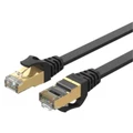 Unitek C1897BK-2M 2m CAT7 Black Flat SSTP 32AWG Patch Lead in PVC Jacket. 500MHz, Gold-platedContacts with RJ45 (8P8C) Connectors, Compatible with 10GBaseT.