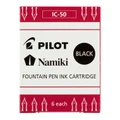 PILOT FINE WRITING IC-50-B Fountain Pen Ink Cartridge Black, Pack of 6 (IC-50-B)