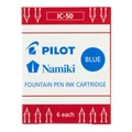 PILOT FINE WRITING IC-50-L Fountain Pen Ink Cartridge Blue, Pack of 6 (IC-50-L)