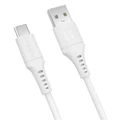 Promate POWERLINK-AC200W 2m USB-A to USB-C Data & Charge Cable. Data Transfer Rate 480Mbps. Total Current3A.Durable Soft Silcon Cable. Tangle Resistant 25000+ Bend Tested. White