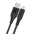 Promate POWERLINK-AI200B 2m USB-A to Lightning Data & Charge Cable. Data Transfer Rate 480Mbps. Totalcurrent2.4A.Durable Soft Silicon Cable. Tangle Resistant 25000+ Bend Tested. Black Not MFI Certified