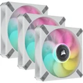 Corsair ML ELITE Series ML120 RGB ELITE White 120mm Magnetic Levitation RGB Fan with AirGuide, Triple Pack with Lighting Node CORE