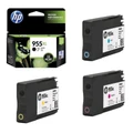 HP 955XL Black+ Tri-Colours Ink Cartridge Value Pack Black Yield 2000 pages & Tri-Colours Yield 1600 pages for HP OfficeJet Pro 7720, 7730, 7740, 8210, 8710,8720, 8730, 8740, 8745 Printer.