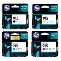 HP 915 Black+ Tri-Colours Ink Cartridge Value Pack Yield 315 pages for HP OfficeJet 8010, OfficeJet Pro 8012, 8020,8022,8028 Printer