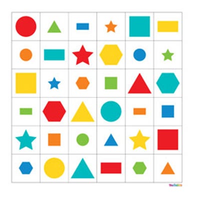 Bee-Bot Education STEM TEB6228 Shape Colour & Size Robotics Mat 100 x 100 cm, Ages 4+ years