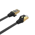 Unitek C1897BK-15M 15m CAT7 Black Flat SSTP 32AWG Patch Lead in PVC Jacket. 500MHz, Gold-platedContacts with RJ45 (8P8C) Connectors, Compatible with 10GBaseT.