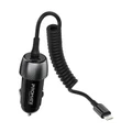 Promate POWERDRIVE-33PDI 33W Car Charger with Lightning Cable andUSB-APort.Qualcomm3.0 18W Quick Charge. Over Charge and Short Circuit Protection Compatible with iPhones, iPads and iPods