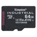 Kingston Industrial 64GB microSDXC UHS-I Speed Class U3, V30, A1 up to 100MB/s read, and 80MB/s write, Designed and tested to be durable in extreme temperatures