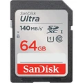 SanDisk Ultra Series 64GB SDXC up to 140MB/s SD Card, Class 10, UHS-1