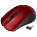 Promate CONTOUR.RED Ergonomic Wireless Mouse - Red Ambidextrous Design - 800/1200/1600 DPI - 10m Working Range - Incudes Nano Reciever - Easy Plug & Play - Compatible with Win & Mac