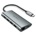 UGREEN UG-50538 USB-C to 3 USB 3.0 + HDMI + RJ45 + SD/TF Converter (Gray)