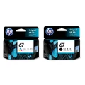 HP 67 Black+ Tri-Colours Ink Cartridge Value Pack Black Yield 120 pages & Tri-Colour Yield 100 pages for HP DeskJet 2330, 2720, 2721, 2723 ,2820e, ENVY 6420, 6020 Printer