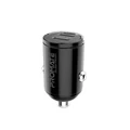 Promate BULLET-PD40 Micro Car Charger with 2x USB-C 20W Power Delivery. Includes Easy Remove Handle & SurgeProtection. Universal Compatibility with Smartphone, Tablet, & Most USB Devices