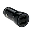 Jackson PTUSB34CIG JACKSON 3.4A Dual Port In-Car Phone Charger with 2x USB-A Ports. FastCharge2Devices Simultaneously. Compact Design. Black Colour.