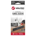 Velcro VEL30799 Mountable Cable Sleeves. Mount Electrical Cords out of Sight Easy to Add or ChangeCables. Removable Adhesive. Under Desk Management Solution. 900x146mm. 2x Sleeve Pack. Black Colour.