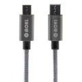 Moki SynCharge ACC-MTCMB90 USB Cable - Braided - USB Type-C to USB Micro - 90cm - Black