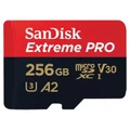 SanDisk Extreme Pro 256GB Mobile microSDXC 200MB/S read, 140MB/s write CLASS 10/UHS-3, Get faster app performance, Great for capturing 4K UHD Videos, Ideal for Action Cam, Drones, and Smartphones