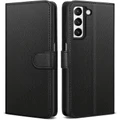 Galaxy S23+ 5G Flip Wallet Case - Black 3 Card Slots - Cash Compartment - Magnetic Clip