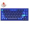 Keychron Q1 75% Wired Mechanical Keyboard - Navy Blue Gateron G Pro Red Switches - Full Assembled - QMK - Hot-Swappable - RGB Backlight