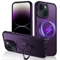 iPhone 14 Plus Magnetic Kickstand Case - Matte Purple Compatible with Apple Magsafe Charging - Build-in Magnetic Stand - Camera Protection