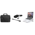 HP Business Travel Pack - Bundle Included - 14-15.6 TopLoad Carry Bag - HP 65W Blue Tip Travel Charger - Foldable Aluminium Laptop Stand