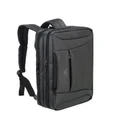 Rivacase Charcoal Convertible Backpack for 15.6 inch Notebook / Laptop (Black) Suitable for Business and Travel