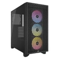 Corsair 3000D RGB Black Mid Tower Gaming Case Tempered Glass, 3x 120mm ARGB Fan, CPU Cooler Support Upto 170mm, GPU Support Upto 360mm, 7 +2 (Vetical) PCI Slot, 360mm Radiator Supported, Front I/O: 2x USB, HD Audio