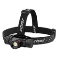 COAST LED Headlamp with Dual-Power Rechargeable Battery & 2075 Lumens. IP54 Water&DustResistant,195mBeam, Hardhat Compatible, Magnetic Tail Cap, Reflective Strap, USB-C Cable & Rechargeable Bat Incl