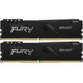 Kingston Fury Beast 16GB DDR4 Desktop RAM Kit - Black 2x 8GB - 3600MHz - CL17 - Intel XMP, AMD Ryzen - KF436C17BBK2/16