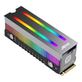 Heatsink of SSD JEYI FinsCold RGB M.2 SSD Heavy Duty Aluminum Heatsink, Compatible with NVME NGFF M.2 2280 Sheet Hard Disk Cooler Thermal Conductivity Silicon Wafer Cooling