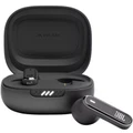 JBL Live Flex Open-fit True Wireless Noise Cancelling Earbuds - Black - JBL Signature Sound with Spatial Audio - Personi-Fi 2.0 - Qi wireless charging - Up to 8hrs play time / 40hrs with charging case