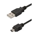 Digitus AK-300108-018-S USB 2.0 Type A (M) to mini USB Type B (M) 1.8m Cable.