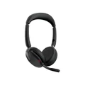 Jabra Evolve2 65 Flex Foldable Bluetooth On-Ear Active Noise Cancelling Headset - Teams Certified Link380-A / 6-Mics Noise Cancellation / Hybrid ANC / Retractable Mic / Busy Light / Up to 30m Distance / Up to 20-Hour Talk-Time