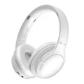 Promate High-Fidelity Stereo Deep Base Bluetooth Wireless Headphones. Up to 24 Hours PlayingTime, Built-in 300mAh Battery, Flip & Fold Design, 10-15m Operating Distance, Wired or Wireless. White