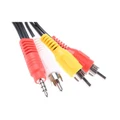 Cable 3.5mm to RCA 1.8m Long Black, Male 3.5mm Stereo Jack to Male RCA x 3 Aux Cable